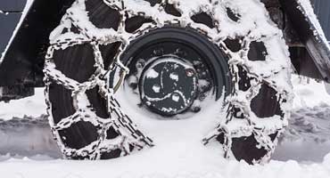 Use Commercial Truck Snow Chains When Dealing with Severe Weather